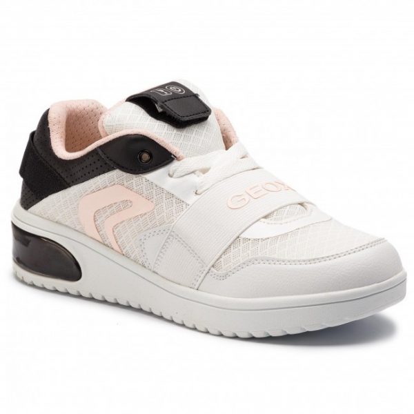 Sneakers copii GEOX XLED J928DA 014BU C0404 white/black